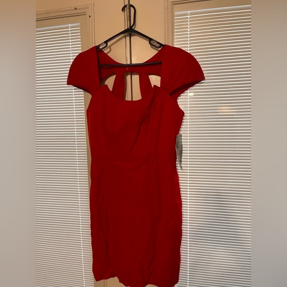 JCPenney Red Backless Women's Dress VINTAGE 1980s
